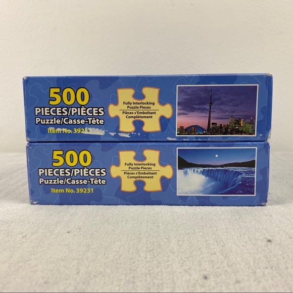 Two 500 Piece Jigsaw Puzzles CN Tower and Niagra Falls 17 x 10.75 inches NEW - Picture 6 of 8